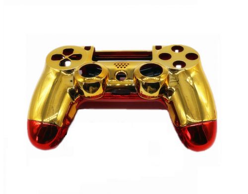 Фото №1 - Хромированный корпус для DualShock 4 (цвет красный/золотой)