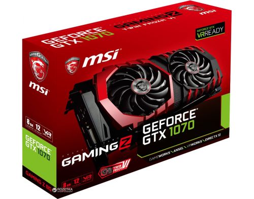 Видеокарта MSI GeForce GTX 1070 Gaming Z 8G фото №4