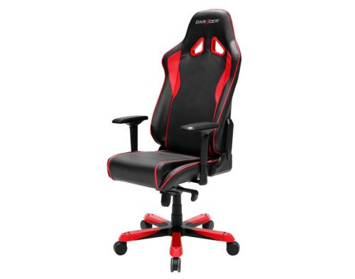 Фото №2 - Кресло для геймеров DXRACER SENTINEL OH/SJ00/NR (чёрное/красные вставки) PU кожа, Al основа