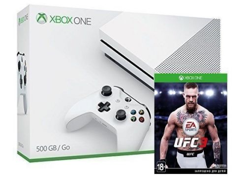Фото №1 - Xbox ONE S 500GB + Игра UFC 3 (Гарантия 18 месяцев)