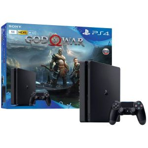 Sony PlayStation 4 SLIM 1 Tb + God of War 4 (Официальная версия, CUH-2108B) (Гарантия 18 месяцев)