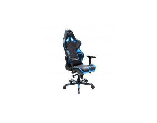 Фото №1 - Кресло для геймеров DXRACER RACING OH/RV131/NB (чёрное/голубые вставки) PU кожа, пластик. основа