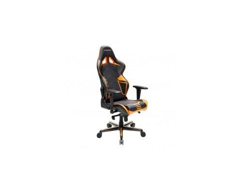 Фото №1 - Кресло для геймеров DXRACER RACING OH/RV131/NО (чёрное/оранжевые вставки) PU кожа, пластик. основа