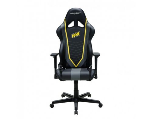 Фото №1 - Кресло для геймеров DXRACER RACING OH/RZ60/NGY (чёрное/желтые вставки) PU кожа, AL основа