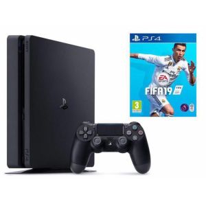 Sony PlayStation 4 SLIM 1Tb + Игра FIFA 19 (Гарантия 18 месяцев)