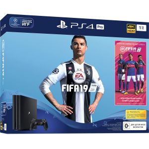 Sony PlayStation 4 PRO 1 Tb + Игра FIFA 19 (Гарантия 18 месяцев)