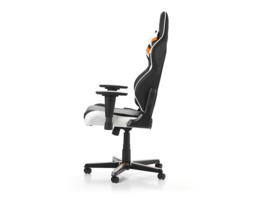 Фото №3 - Кресло для геймеров DXRACER RACING OH/RZ288/NOW(черное/оранжевые и белые вставки) PU кожа, AL основа