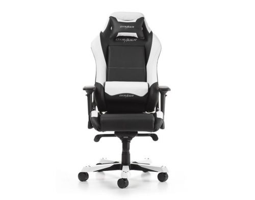 Фото №2 - Кресло для геймеров DXRACER IRON OH/IS11/NW (чёрное/белые вставки) PU кожа, Al основание