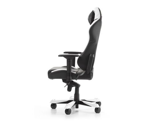 Фото №3 - Кресло для геймеров DXRACER IRON OH/IS11/NW (чёрное/белые вставки) PU кожа, Al основание