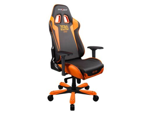 Фото №2 - Кресло для геймеров DXRACER KING OH/KS00/NO (чёрное/оранжевые) PU кожа, Al основа