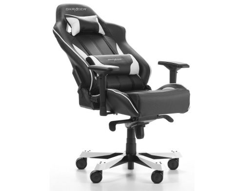 Фото №3 - Кресло для геймеров DXRACER KING OH/KS57/NW (чёрное/белые вставки) PU кожа, Al основа