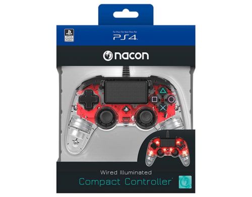 Фото №3 - NACON Wired Illuminated Compact Controller PS4 Red