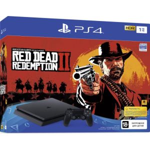 Sony PlayStation 4 SLIM 1 Tb + Red Dead Redemption 2 (Гарантия 18 месяцев) CUH-2208B