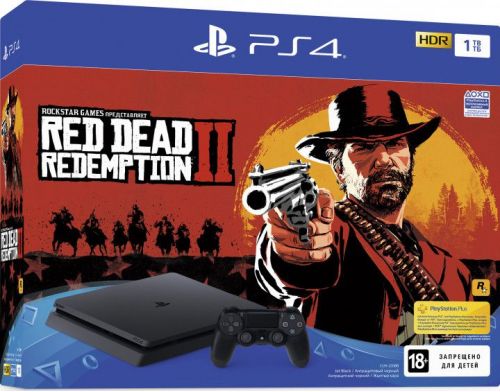 Фото №1 - Sony PlayStation 4 SLIM 1 Tb + Red Dead Redemption 2 (Гарантия 18 месяцев) CUH-2208B