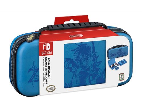 Фото №1 - Чехол Deluxe Travel Case Zelda Breath of the Wild Blue для Nintendo Switch Officially Licensed by Nintendo