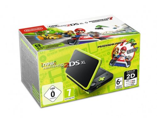 Фото №1 - New Nintendo 2DS XL Black&Lime Green+MK7 pre-inst