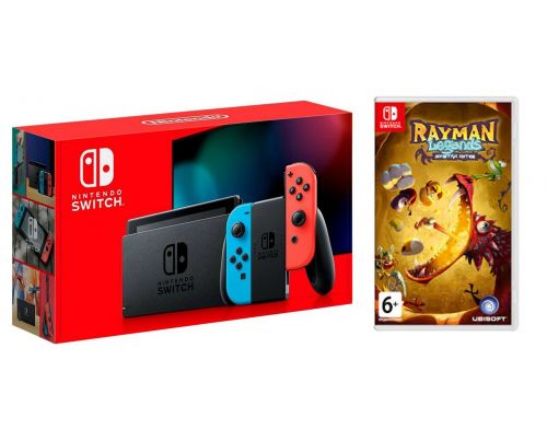 Фото №1 - Nintendo Switch Neon blue/red - Обновлённая версия + Игра Rayman Legends: Definitive (Гарантия 18 месяцев)