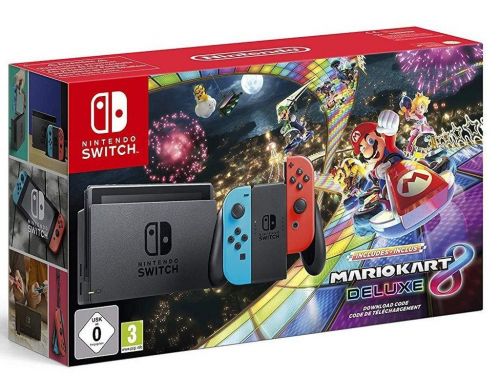 Фото №1 - Nintendo Switch Neon Blue/Red - Limited Edition Console + игра Mario Kart 8 Deluxe