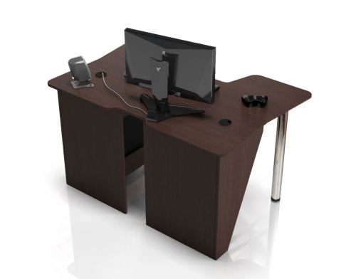 Фото №4 - Геймерский игровой стол ZEUS™ IGROK-3, венге/венге
