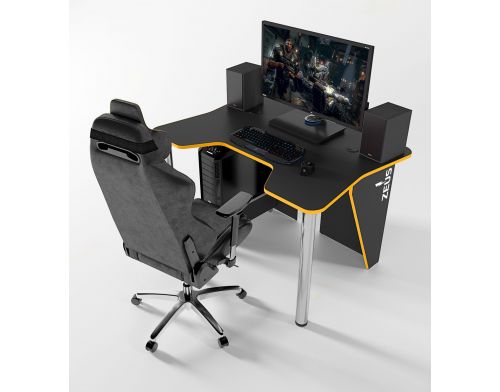 Фото №5 - Геймерский игровой стол ZEUS™ IGROK-3, черный/желтый