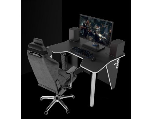 Фото №3 - Геймерский игровой стол ZEUS™ IGROK-3, черный/белый