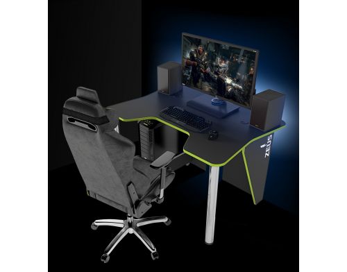Фото №7 - Игровой стол ZEUS™ IGROK-3L, черный/зеленый с LED подсветкой