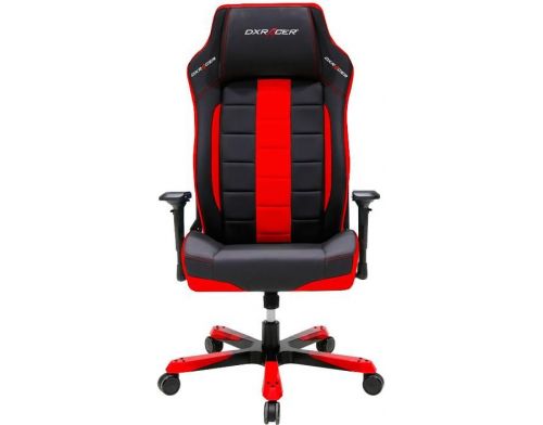Фото №2 - Кресло для геймеров DXRACER BOSS OH/BF120/NR (чёрное/красные вставки) Vinil кожа, Al основа