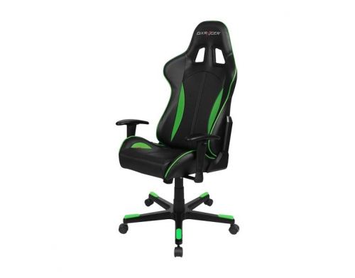 Фото №1 - Кресло для геймеров DXRACER FORMULA OH/FE57/NE (чёрное/зеленые вставки) Vinil/PU кожа, метал основа