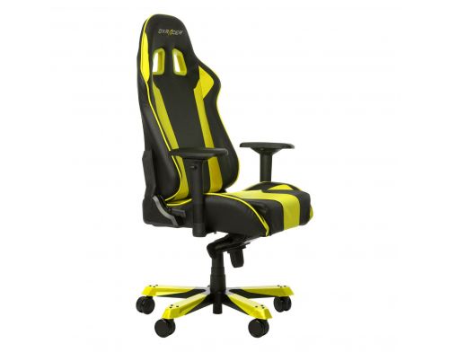 Фото №2 - Кресло для геймеров DXRACER KING OH/KS06/NY (чёрное/желтые вставки) PU кожа, Al основа