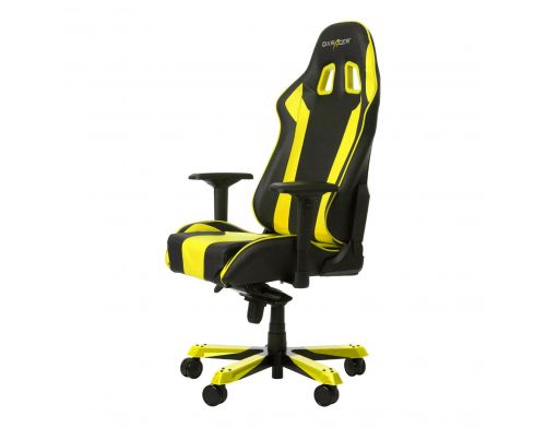 Фото №1 - Кресло для геймеров DXRACER KING OH/KS06/NY (чёрное/желтые вставки) PU кожа, Al основа