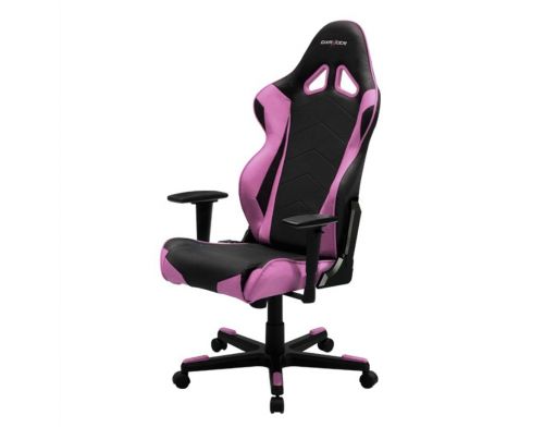Фото №1 - Кресло для геймеров DXRACER RACING OH/RE0/NP (чёрное/розовые вставки) PU кожа, AL основа
