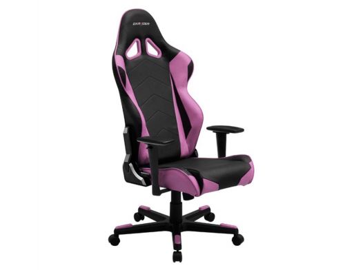 Фото №2 - Кресло для геймеров DXRACER RACING OH/RE0/NP (чёрное/розовые вставки) PU кожа, AL основа