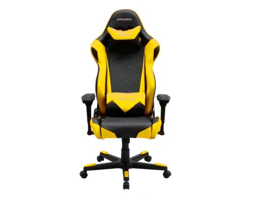 Фото №3 - Кресло для геймеров DXRACER RACING OH/RE0/NY (чёрное/желтые вставки) PU кожа, AL основание
