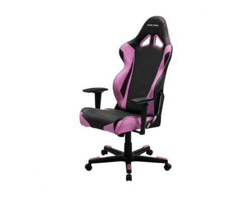 Фото №1 - Кресло для геймеров DXRACER RACING OH/RV001/NP (чёрное/розовые вставки) PU кожа, AL основа