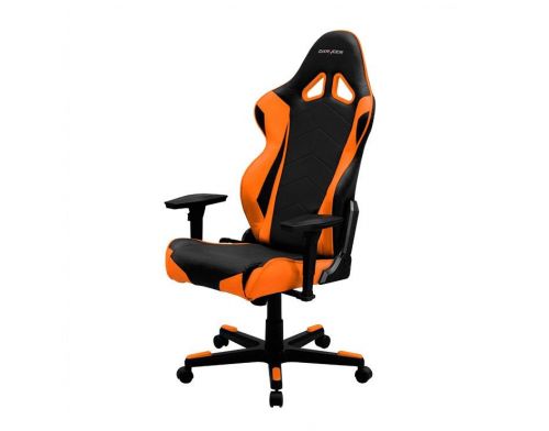 Фото №1 - Кресло для геймеров DXRACER RACING OH/RE0/NO (чёрное/оранжевые вставки) PU кожа, AL основа