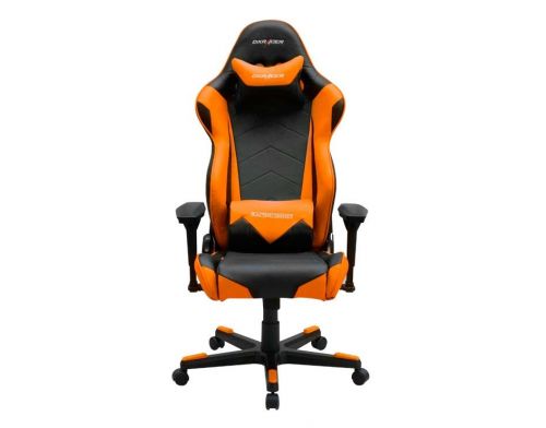 Фото №2 - Кресло для геймеров DXRACER RACING OH/RE0/NO (чёрное/оранжевые вставки) PU кожа, AL основа