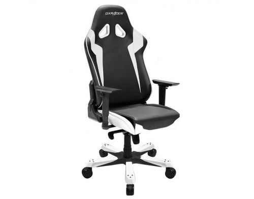Фото №2 - Кресло для геймеров DXRACER SENTINEL OH/SJ00/NW (чёрное/белые вставки) PU кожа, Al основа