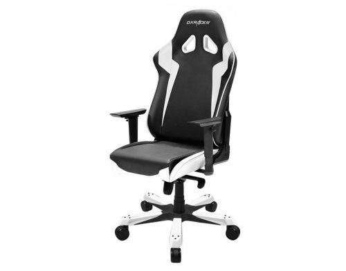 Фото №1 - Кресло для геймеров DXRACER SENTINEL OH/SJ00/NW (чёрное/белые вставки) PU кожа, Al основа