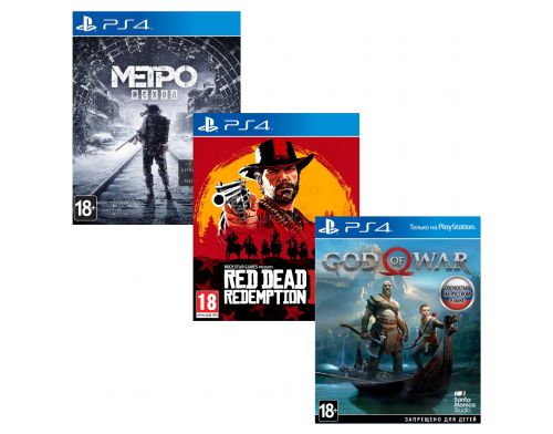 Фото №1 - METRO Exodus PS4 русская версия + Red Dead Redemption 2 PS4 Русские субтитры + God of War 4 PS4 русская версия