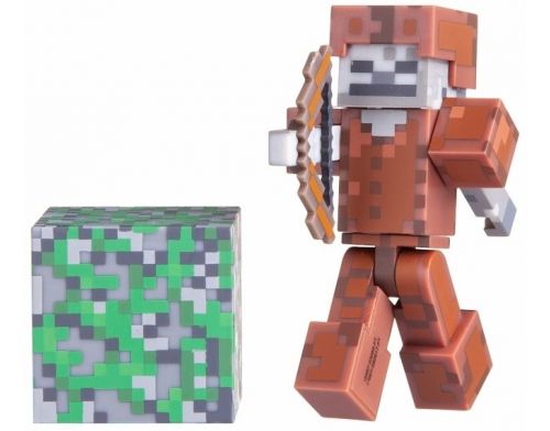 Фото №1 - Игровая фигурка Minecraft Skeleton in Leather Armor серия 3
