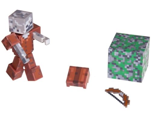 Фото №2 - Игровая фигурка Minecraft Skeleton in Leather Armor серия 3