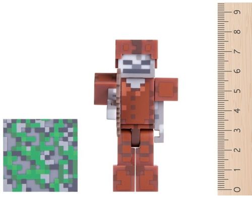 Фото №3 - Игровая фигурка Minecraft Skeleton in Leather Armor серия 3
