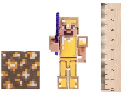 Фото №3 - Игровая фигурка Minecraft Steve in Gold Armor серия 3