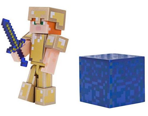 Фото №1 - Игровая фигурка Minecraft Alex in Gold Armor серия 4