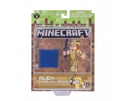 Фото №2 - Игровая фигурка Minecraft Alex in Gold Armor серия 4