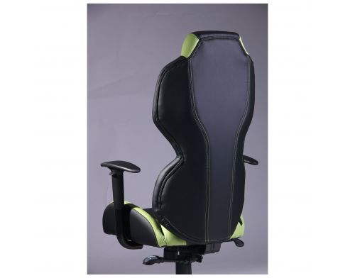 Фото №9 - Кресло VR Racer Zeus черный, PU черный/зеленый