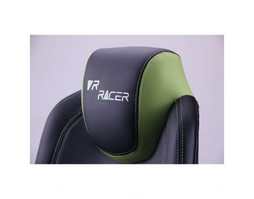 Фото №10 - Кресло VR Racer Zeus черный, PU черный/зеленый