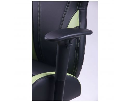 Фото №11 - Кресло VR Racer Zeus черный, PU черный/зеленый