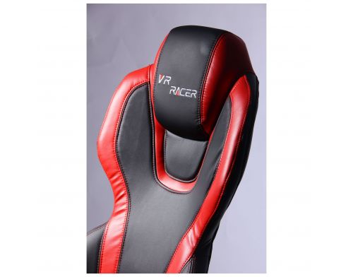 Фото №10 - Кресло VR Racer Atom черный, PU черный/красный
