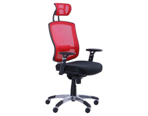 Фото №1 - Кресло Коннект HR сиденье Сетка черная/спинка Сетка красная